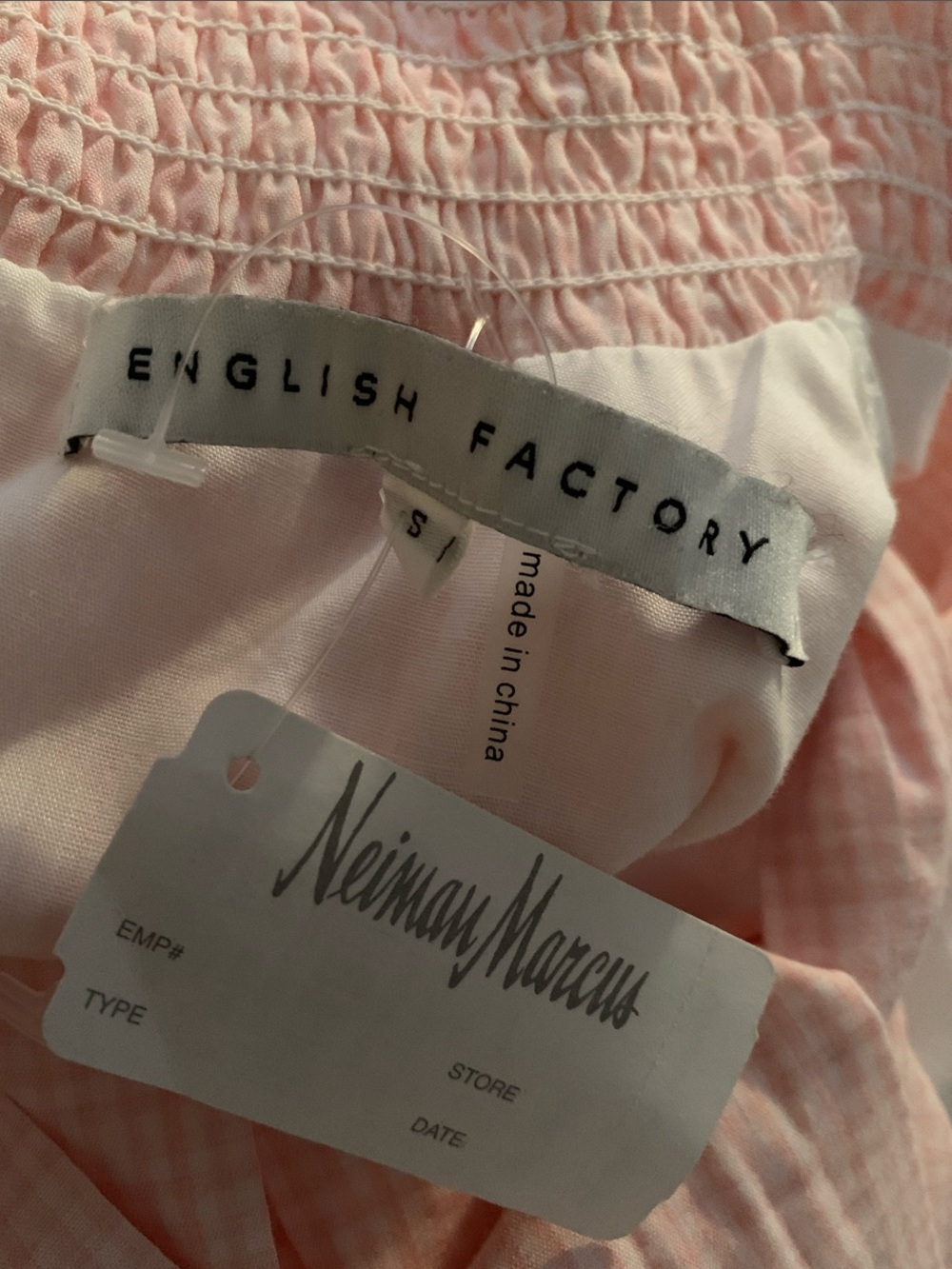 English Factory Sleeveless Gingham Tier dress S - Picture 5 of 8